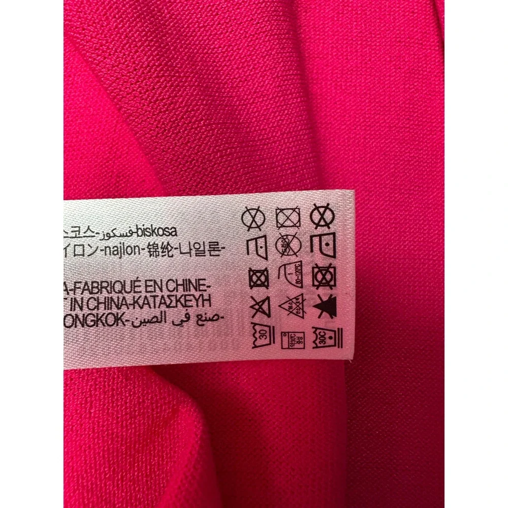 Zara Cape Maxi Dress Womens Small Pink Limited Edition Knit Column Gown NWT - Picture 13 of 14